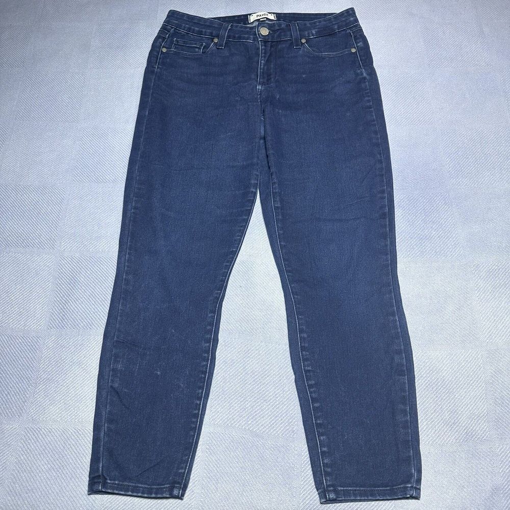 Paige Verdugo Crop Denim Jeans Stretchy Skinny Dark Wash Women's Size 29 (30x26)